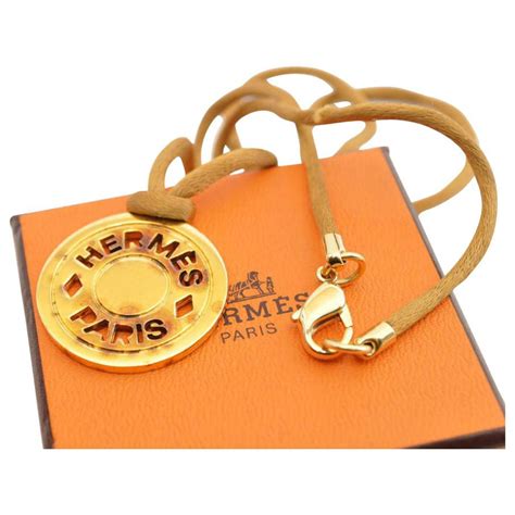 hermes letter necklace|vintage hermes necklace.